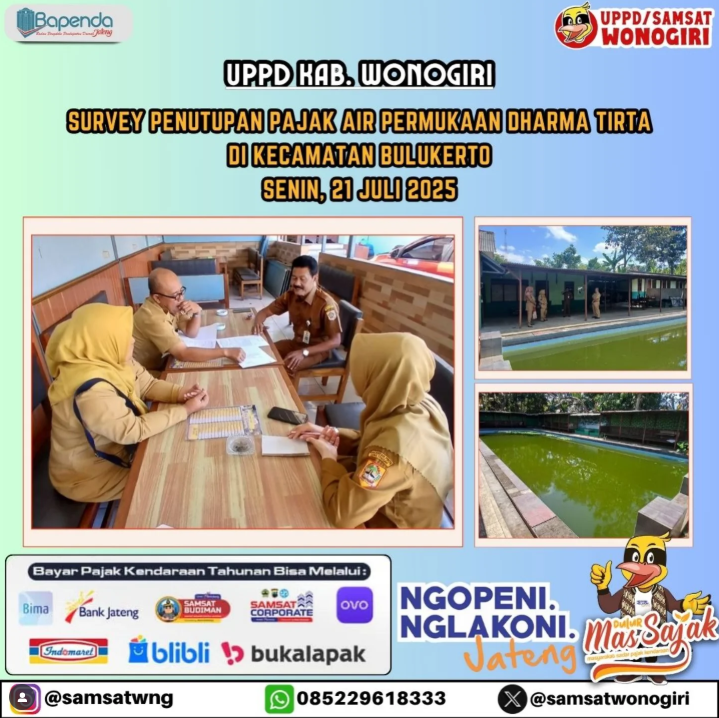Survey Penutupan Pajak Air Permukaan Dharma Tirta di Kecamatan Bulukerto